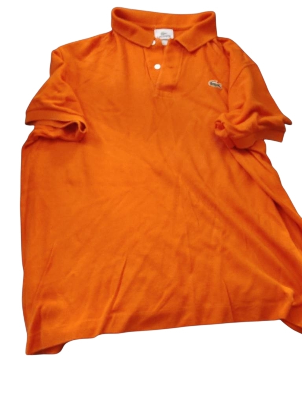 Lacoste Bright Orange Short Sleeve Polo with Croc Emblem